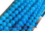 CYJ681 15 inches 8mm round dyed yellow jade beads wholesale