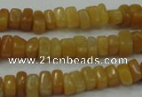 CYJ70 15.5 inches 5*8mm nuggets yellow jade beads wholesale