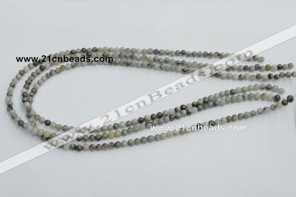 CYQ01 15.5 inches 4mm round natural pyrite quartz beads wholesale