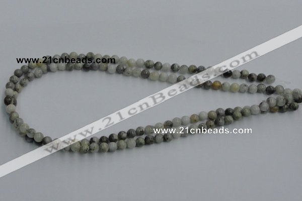 CYQ02 15.5 inches 6mm round natural pyrite quartz beads wholesale