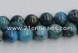 CYQ53 15.5 inches 10mm round dyed pyrite quartz beads wholesale