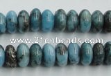 CYQ54 15.5 inches 6*12mm rondelle dyed pyrite quartz beads wholesale