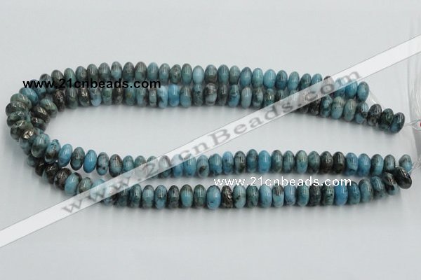 CYQ54 15.5 inches 6*12mm rondelle dyed pyrite quartz beads wholesale