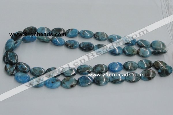 CYQ55 15.5 inches 13*18mm oval dyed pyrite quartz beads wholesale