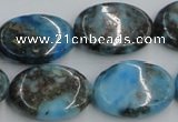 CYQ56 15.5 inches 18*25mm oval dyed pyrite quartz beads wholesale