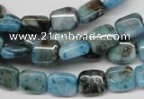 CYQ68 15.5 inches 8*10mm rectangle dyed pyrite quartz beads wholesale