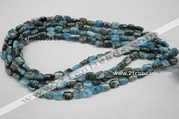 CYQ68 15.5 inches 8*10mm rectangle dyed pyrite quartz beads wholesale