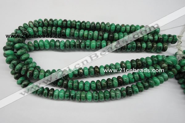 CYQ80 15.5 inches 6*12mm rondelle dyed pyrite quartz beads wholesale