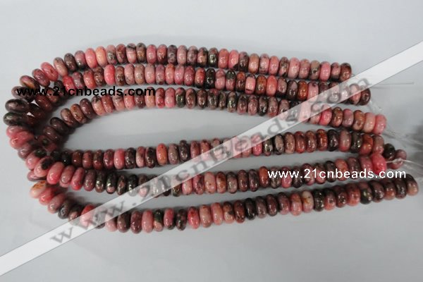 CYQ82 15.5 inches 6*12mm rondelle dyed pyrite quartz beads wholesale