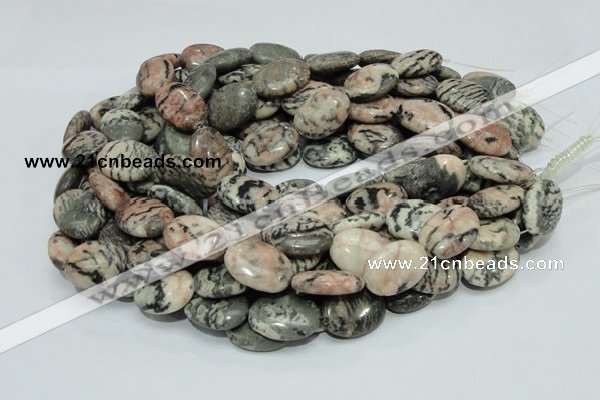 CZJ08 16 inches 13*18mm oval zebra jasper gemstone beads Wholesale