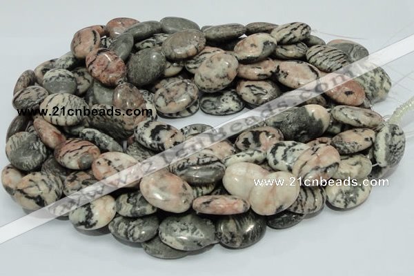 CZJ09 16 inches 18*25mm oval zebra jasper gemstone beads Wholesale