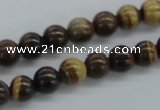 CZJ170 15.5 inches 8mm round iron zebra jasper beads wholesale