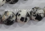 CZJ208 15.5 inches 18mm round black & white zebra jasper beads