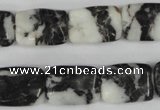 CZJ226 15.5 inches 13*18mm rectangle black & white zebra jasper beads