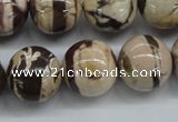 CZJ254 15.5 inches 16mm round zebra jasper beads wholesale