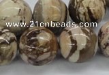 CZJ256 15.5 inches 20mm round zebra jasper beads wholesale