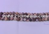 CZJ261 15.5 inches 6mm round matte zebra jasper beads