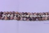 CZJ263 15.5 inches 10mm round matte zebra jasper beads