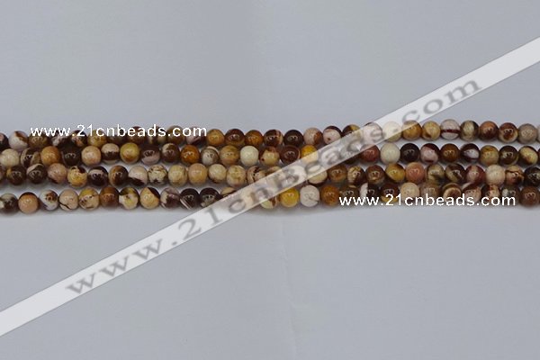 CZJ270 15.5 inches 4mm round zebra jasper beads wholesale