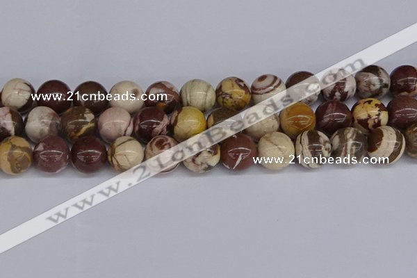 CZJ275 15.5 inches 14mm round zebra jasper beads wholesale