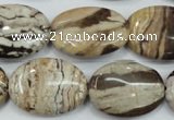 CZJ302 15.5 inches 18*25mm oval zebra jasper beads wholesale