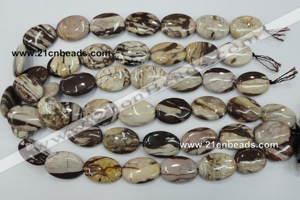 CZJ302 15.5 inches 18*25mm oval zebra jasper beads wholesale