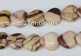 CZJ351 15.5 inches 12*12mm heart zebra jasper beads wholesale