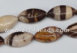 CZJ354 15.5 inches 10*20mm marquise zebra jasper beads wholesale