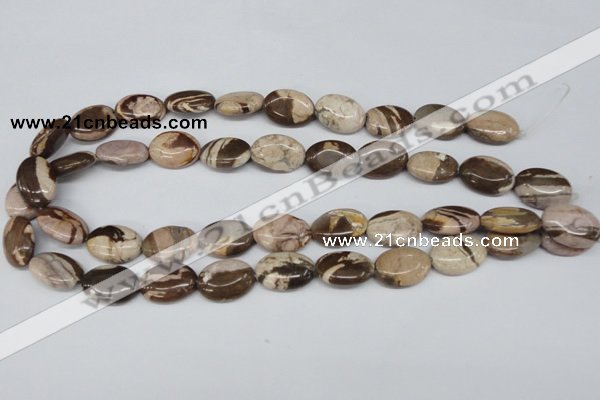 CZJ356 15.5 inches 13*18mm oval zebra jasper beads wholesale