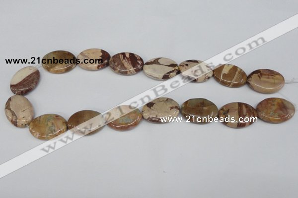 CZJ358 15.5 inches 18*25mm oval zebra jasper beads wholesale