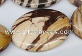 CZJ360 15.5 inches 30*40mm oval zebra jasper beads wholesale