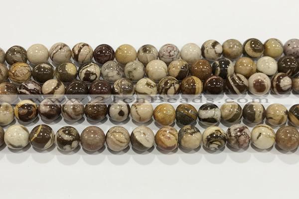 CZJ423 15.5 inches 10mm round Australian zebra jasper beads wholesale