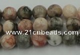CZJ551 15.5 inches 6mm round pink zebra jasper beads wholesale