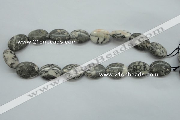 CZJ78 15.5 inches 18*25mm oval zebra jasper gemstone beads