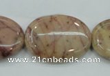 CZJ84 16 inches 22*30mm oval red zebra jasper beads wholesale