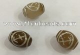 DZI309 10*14mm drum tibetan agate dzi beads wholesale