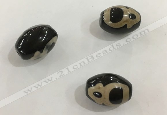 DZI333 10*14mm drum tibetan agate dzi beads wholesale