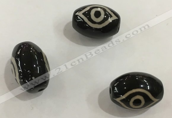 DZI351 10*14mm drum tibetan agate dzi beads wholesale