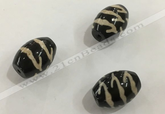 DZI356 10*14mm drum tibetan agate dzi beads wholesale