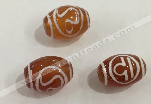 DZI378 10*14mm drum tibetan agate dzi beads wholesale