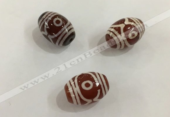 DZI397 10*14mm drum tibetan agate dzi beads wholesale