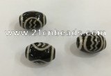 DZI413 10*14mm drum tibetan agate dzi beads wholesale