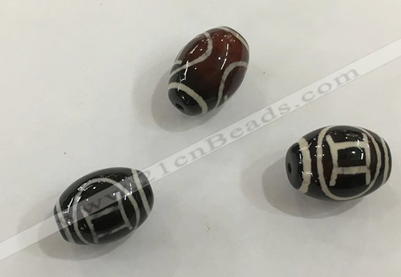 DZI415 10*14mm drum tibetan agate dzi beads wholesale