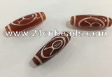 DZI430 10*30mm drum tibetan agate dzi beads wholesale