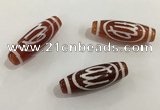 DZI437 10*30mm drum tibetan agate dzi beads wholesale