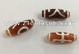 DZI447 10*30mm drum tibetan agate dzi beads wholesale