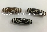 DZI458 10*30mm drum tibetan agate dzi beads wholesale