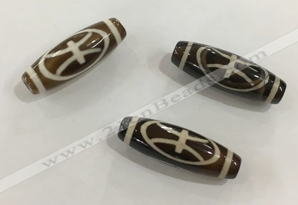 DZI460 10*30mm drum tibetan agate dzi beads wholesale