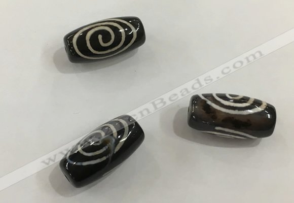 DZI526 10*20mm drum tibetan agate dzi beads wholesale