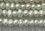 FWP02 14.5 inches 1.5mm - 1.8mm potato white freshwater pearl strands